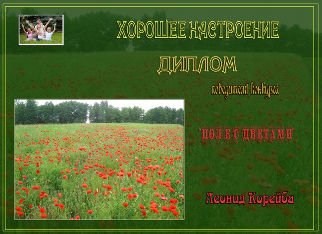 ДИПЛОМ победителя конкурса   "ПОЛЕ С ЦВЕТАМИ"