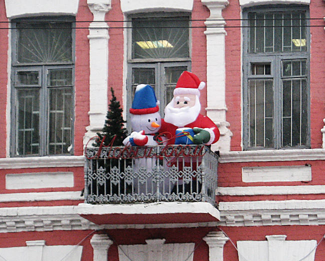 На балконе