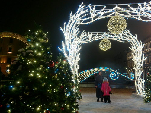 В огоньках