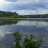 Озеро с облаками